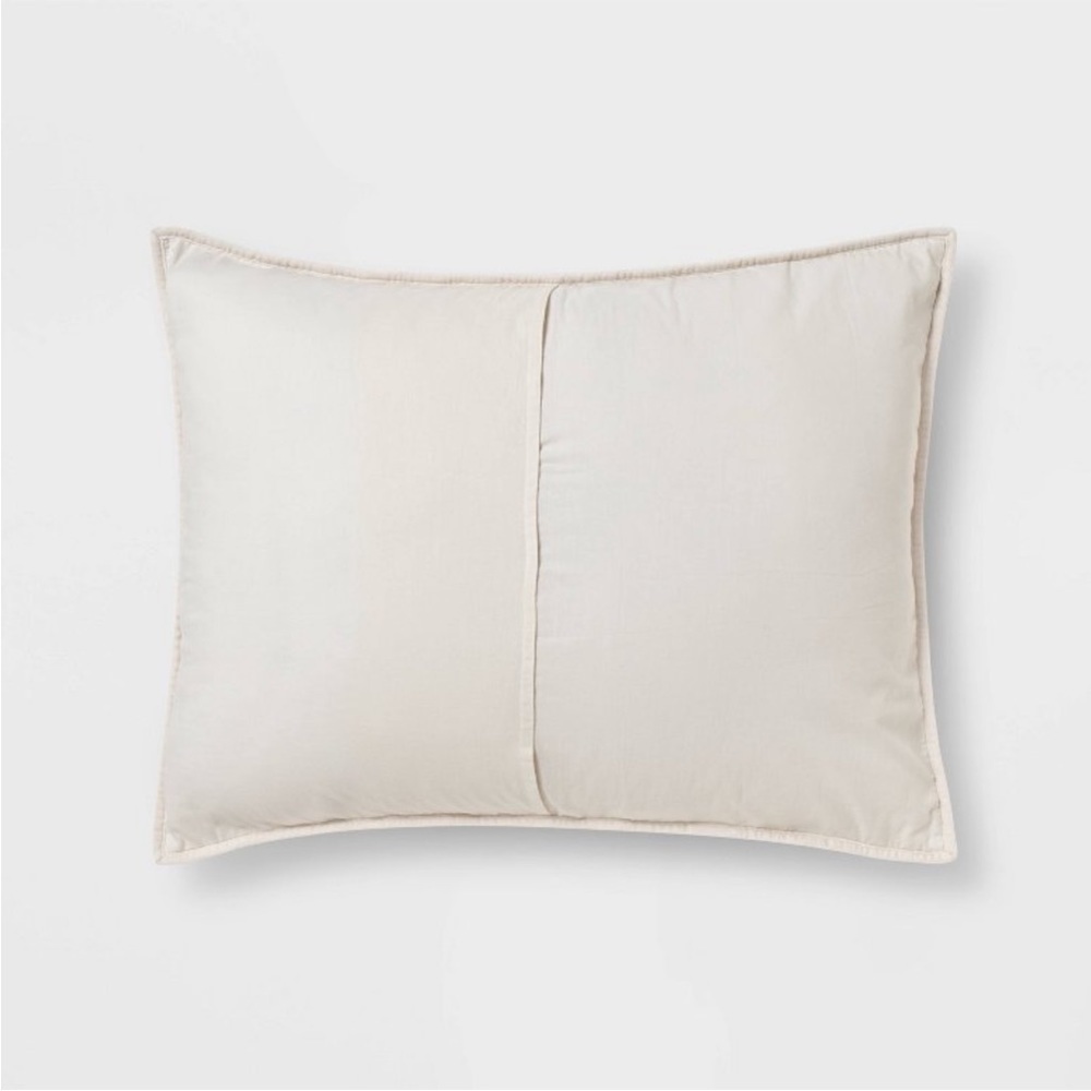 2!!! Standard Channel Stitch Velvet Quilt
Sham Cream - Threshold - Picture 4 of 6